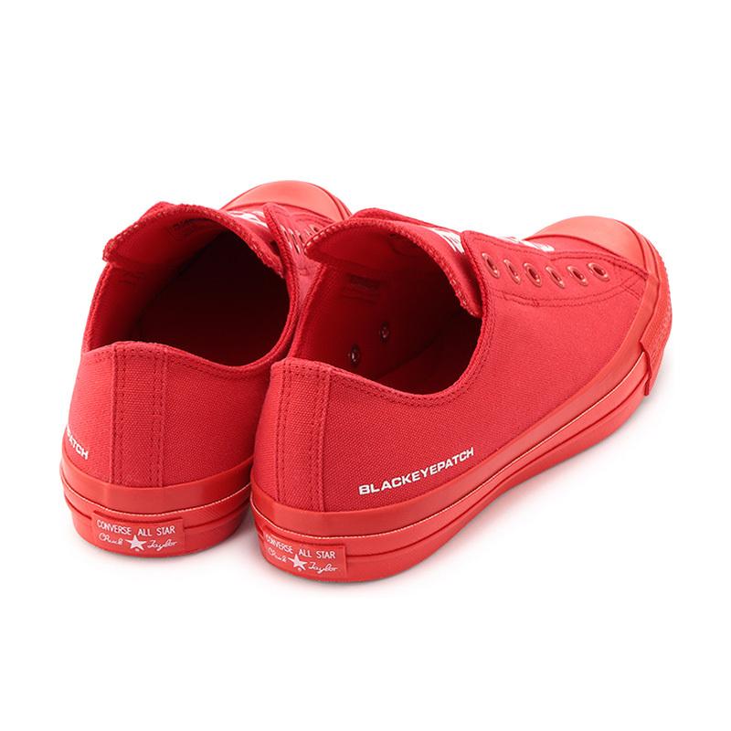 靴 ALL STAR 100 BlackEyePatch SLIP OX RED コンバース オールスター 100 ブラックアイパッチ スリップ ロー