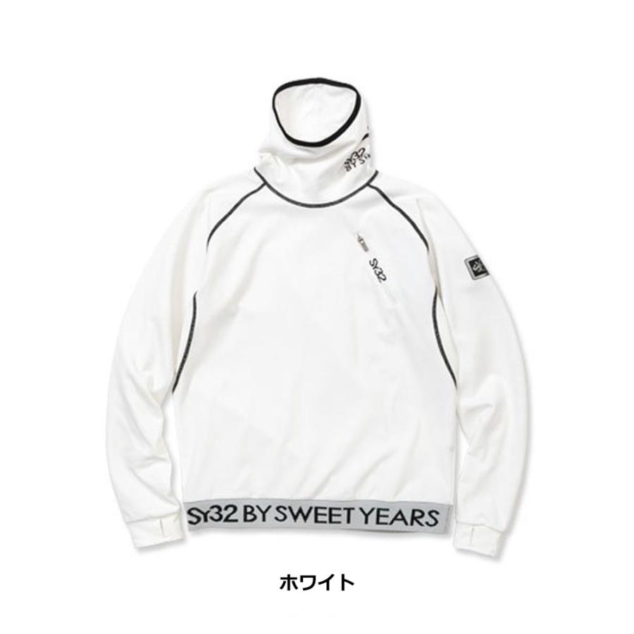 SY 32 SWEET YEARS メッシュシャツ L ホワイト　新品タグ付き SY32 by SWEET YEARS ゴルフウエア ハイネック メッシュ