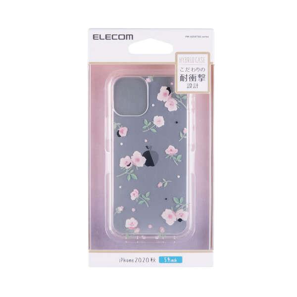 ELECOM iPhone 12 mini ハイブリッド ケース フラワーローズ柄 軽くて丈夫なPCと弾力性のあるTPU 四つ角にエアクッション ワイヤレス充電　PM-A20ATSGF03｜blankmedia｜02