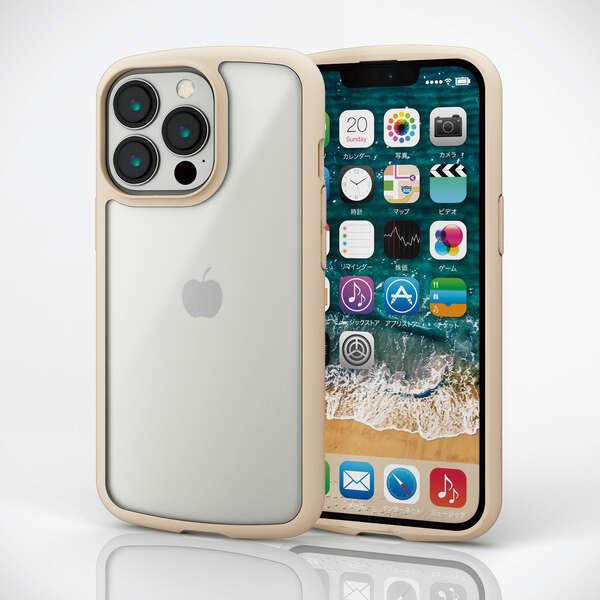 ELECOM iPhone 13 Pro(3眼用) TOUGH SLIM LITE フレームカラー シルキークリア アイボリー 全周に配置したエアクッション背面特殊樹脂採用 PM-A21CTSLFCSIV｜blankmedia｜04