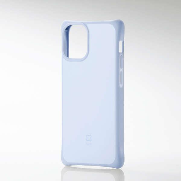 ELECOM iPhone 12 mini ハイブリッドケース すっきりホールド ブルー 四隅エアクッション 液晶面下に向け置いても傷付にくいワイヤレス充電 PM-A20AHVHH1BU｜blankmedia｜02