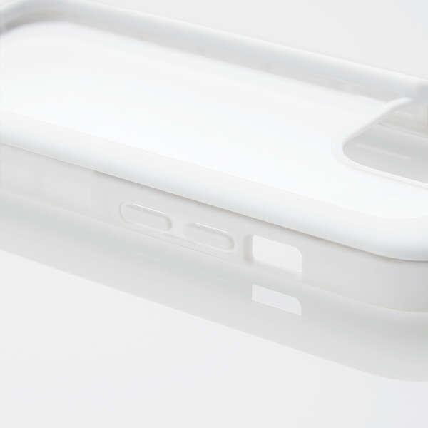 ELECOM iPhone 13 Pro 3眼用 ホワイトフレーム 背面コンパクトに折畳めるスタンドが付いた動画視聴が快適なハイブリッドケース PM-A21CHVSTWH｜blankmedia｜09