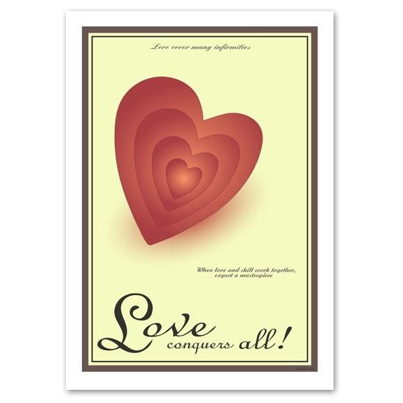 インテリアアートポスター A2サイズ 『Heart』 ハート おしゃれ ポップ