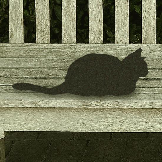 シルエットキャット 『Bench』 ポスター A2サイズ ネコ ねこ 猫 フォト 黒猫 インテリア アート |  | 02