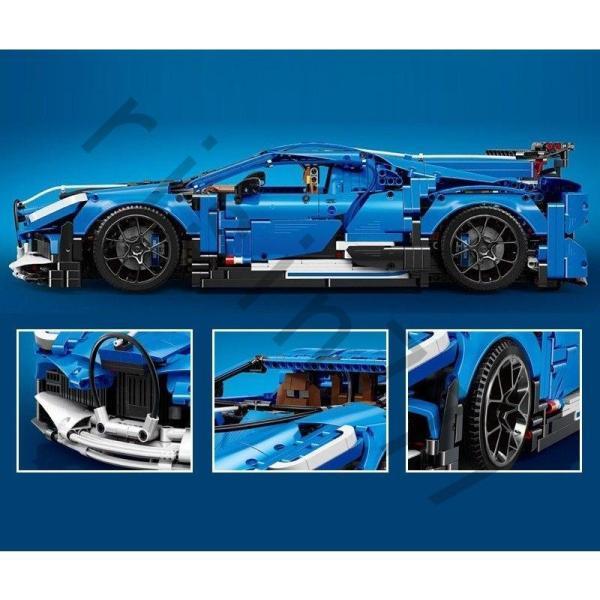 LEGOレゴ互換品 ブガッティ ホワイトライン スポーツカー テクニック ミニカー モデル 置物を置く 車 おもちゃ 大人 子供 男の子 誕生日 クリスマス プレゼント｜blare-store｜03