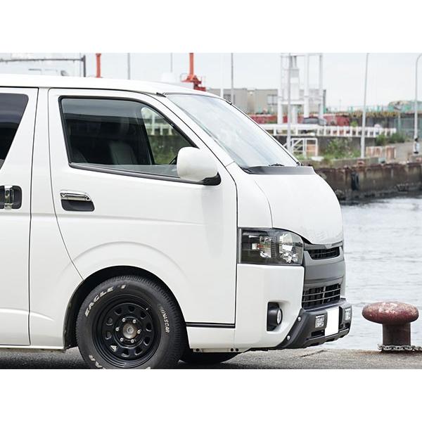 ハイエース レジアスエース 200系 4型 5型 6型 7型 8型 ワイドボディ用 フロントバンパーガード LEDデイライト内蔵 | ハイエース | 06