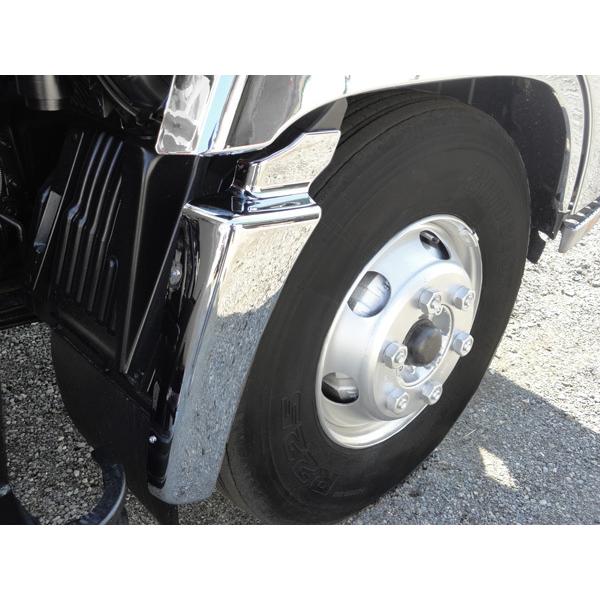 レンジャー メッキ マッドガード カバー 左右 貼付けタイプ 泥除け 左右 日野 レンジャープロ メッキ マッドガードカバー 泥除け 被せ