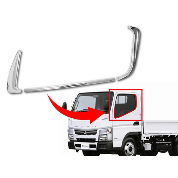 ジェネレーション キャンター ブルーテック ウインドウガーニッシュ 6P 左右 canter キャンター メッキパーツ ドアウインドウガーニッシュ