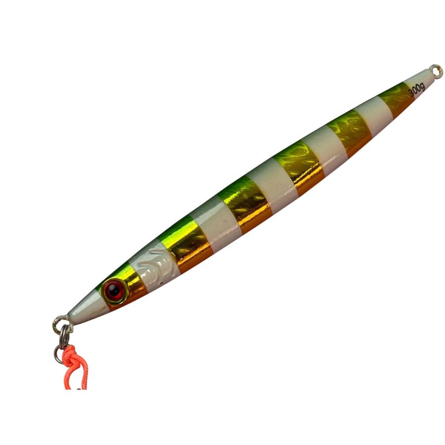 単品販売 メタルジグ 300g セミロング 左右非対称 ゼブラグロー