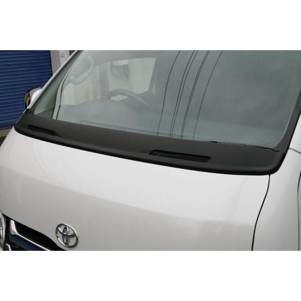 ハイエース メッシュタイプ ワイパーガード マットブラック レジアス