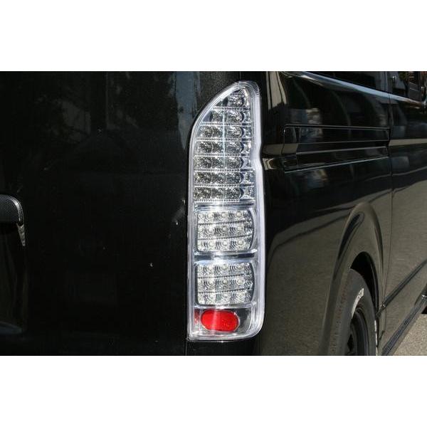 ハイエース フルLED オールクロームインナー クリアレンズ 200系