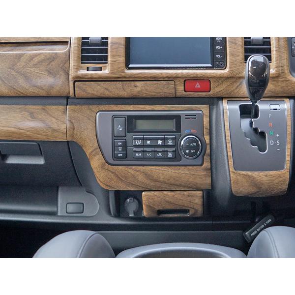 ハイエース 200系 エアコンパネル 1P ナチュラルウッド調 4型 5型 6型