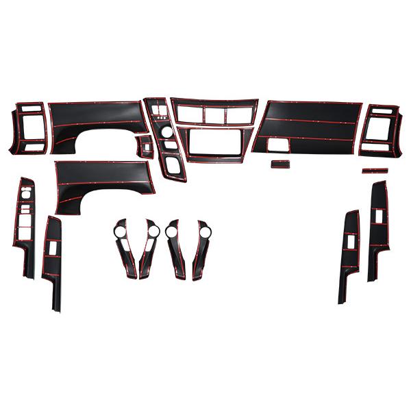 プリウスα黒木目インテリアパネル10枚セット プリウス トヨタ プリウスα アルファ 40系 ZVW40W ZVW41W 前期型