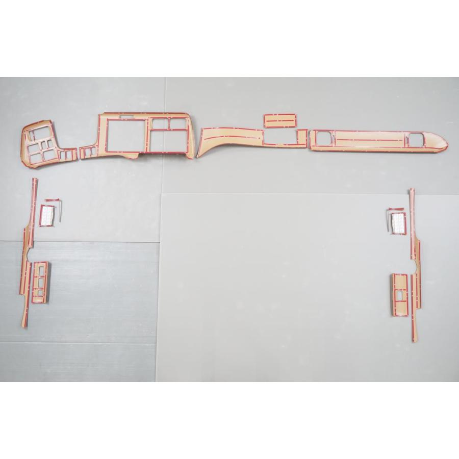三菱ふそう スーパーグレート インテリアパネル 07 15点セット 茶木目