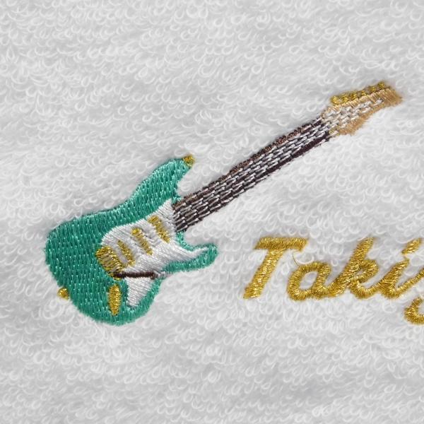 「YAMAHA Lシリーズ ビッグタオル 非売品 ギター購入特典 綿100％」 今治タオル（imabari towel） エレキギターとお名前刺繍入り今治