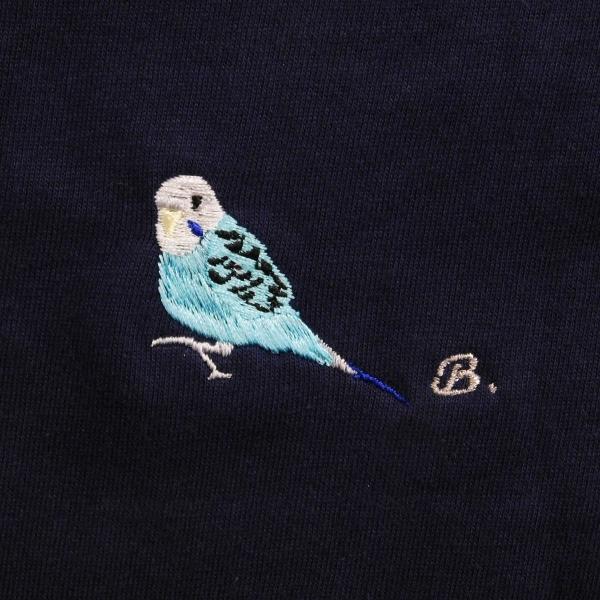 セキセイインコの刺繍入りオリジナルTシャツ 6.2オンス 誕生日 母の日