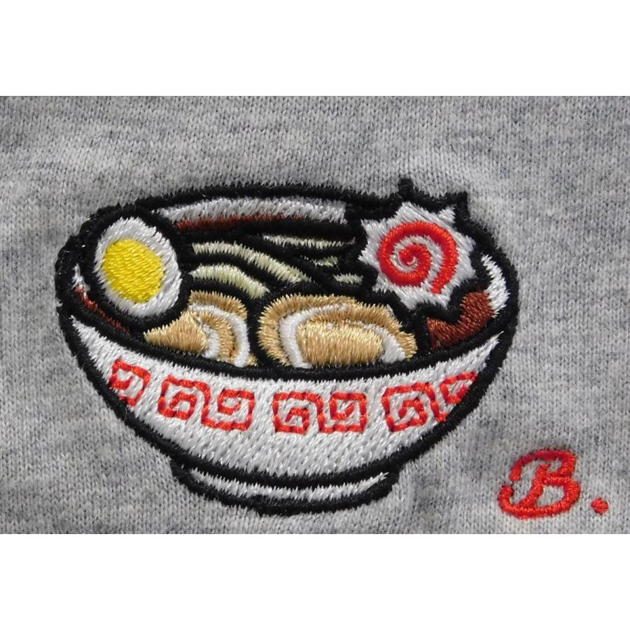 ラーメンマン×NONBEE! 刺繍シャツ ホワイト ラーメンマン×NONBEE! 刺繍