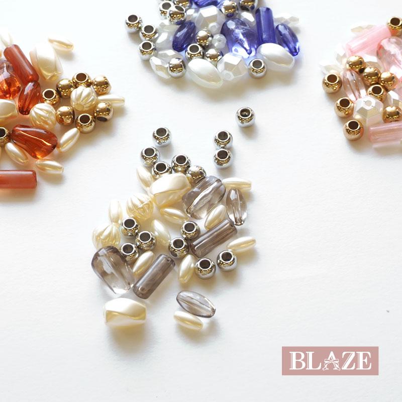 BLAZE（手芸） ビーズミックス アクリル パール ハンドメイド パーツ  