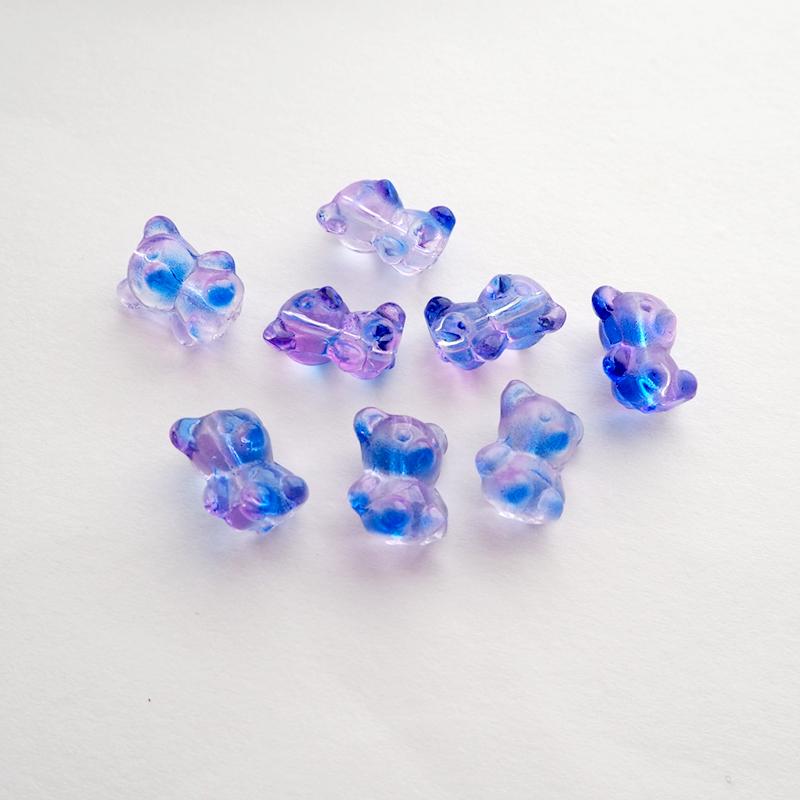 BLAZE ガラスビーズ くまちゃん 15×12mm ガラス ビーズ 硝子 くま