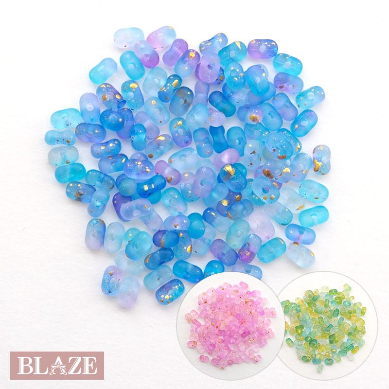 BLAZE アクリルビーズ ピーナツ ファルファーレ ゴールド フロスト