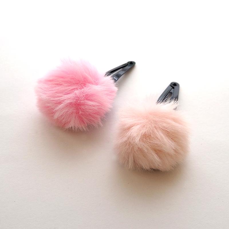 パッチンピン ふわふわ ファー 子供 キッズ パッチンどめ もこもこ