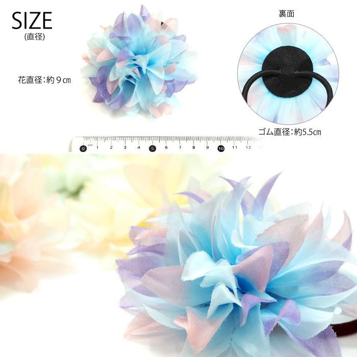 BLAZE 浴衣 髪飾り フラワー ヘアゴム トリプルカラー ヘア