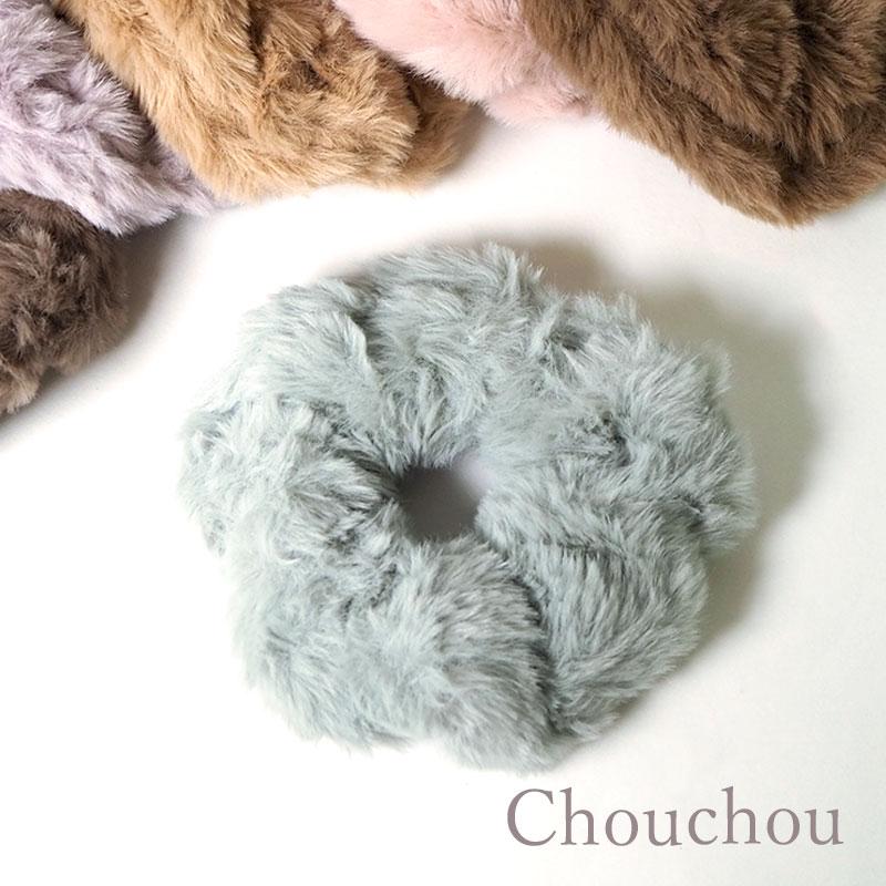 BLAZE シュシュ ふわふわ ダスティーカラー ヘアアクセサリー まとめ髪