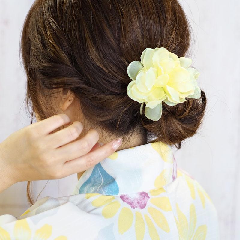 はな 様　オーダー品 「髪飾り_ヘアゴム・Lサイズ」 BLAZE 髪飾り 浴衣 花 和装 成人式 卒業式 フラワー ヘアゴム 子供