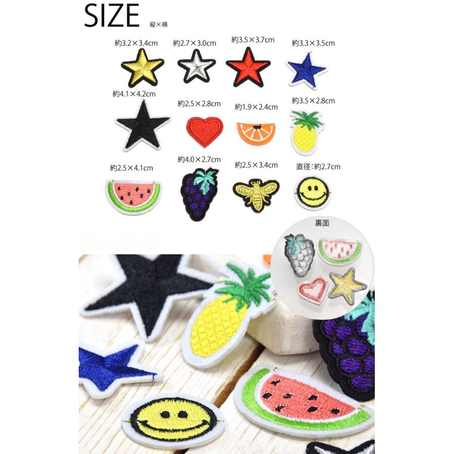 BLAZE ワッペン 刺繍 ポップモチーフ小 2枚セット 商用利用可能 材料