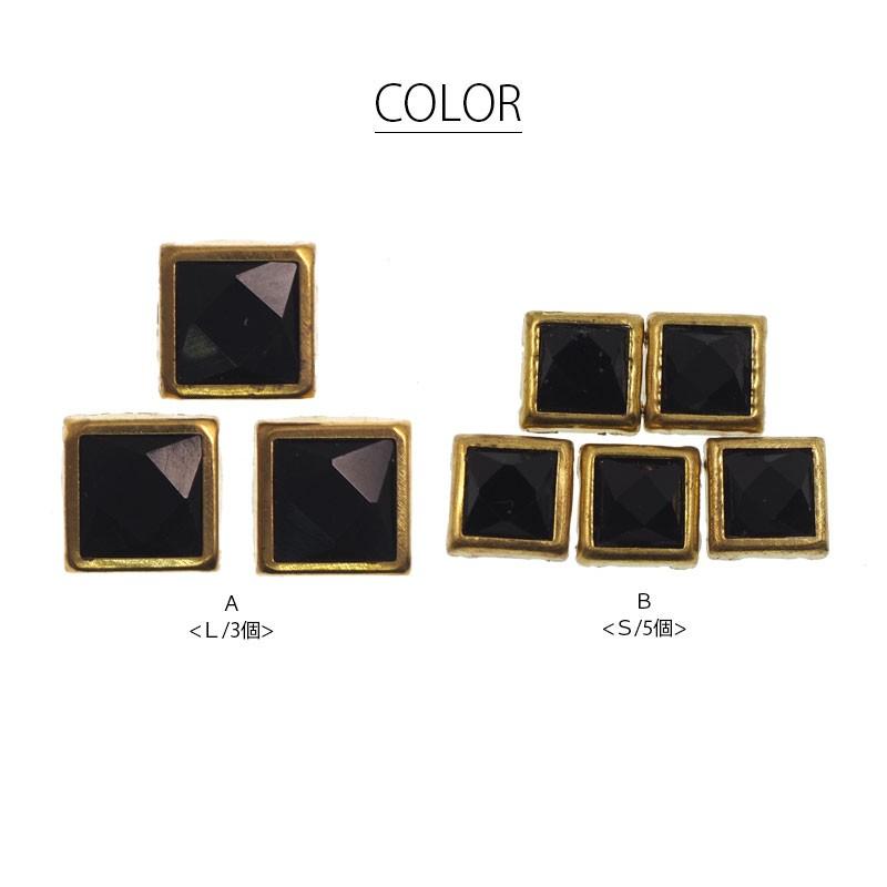 BLAZE ワッペン スタッズ ブラック ストーン ハンドメイド