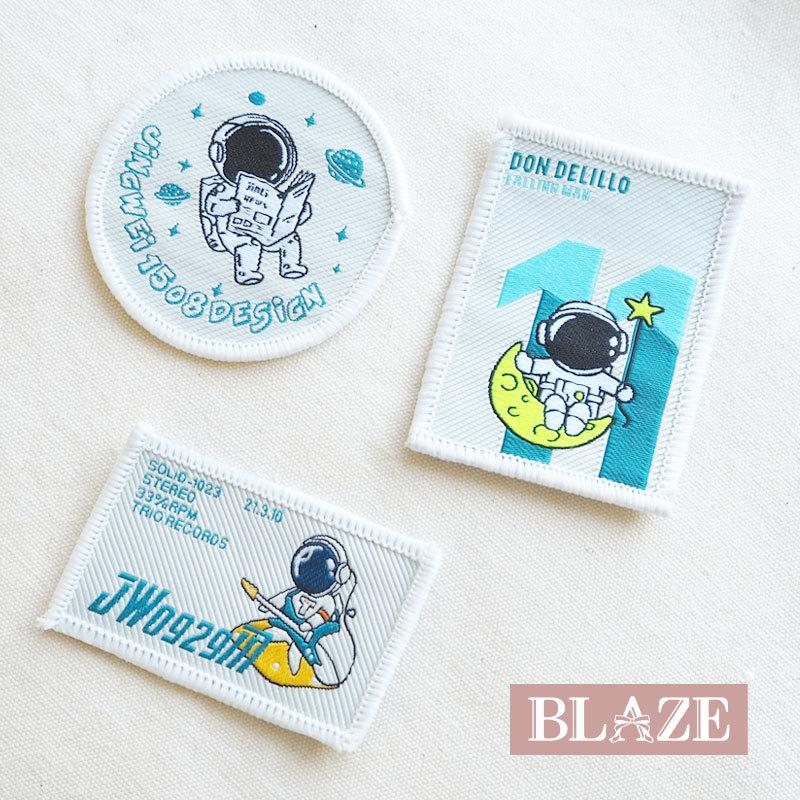 BLAZE ワッペン アイロン接着シート付き 縫い付け 刺繍 宇宙飛行士