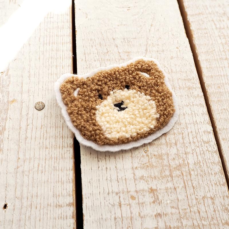 BLAZE アイロン 接着シート付き モチーフ ワッペン くま うさぎ 刺繍