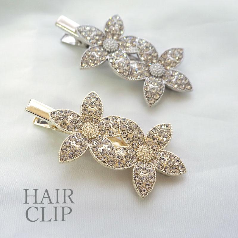 クリップ kirakira フラワー 約3×6.5cm 全2色 BLAZE ヘア 
