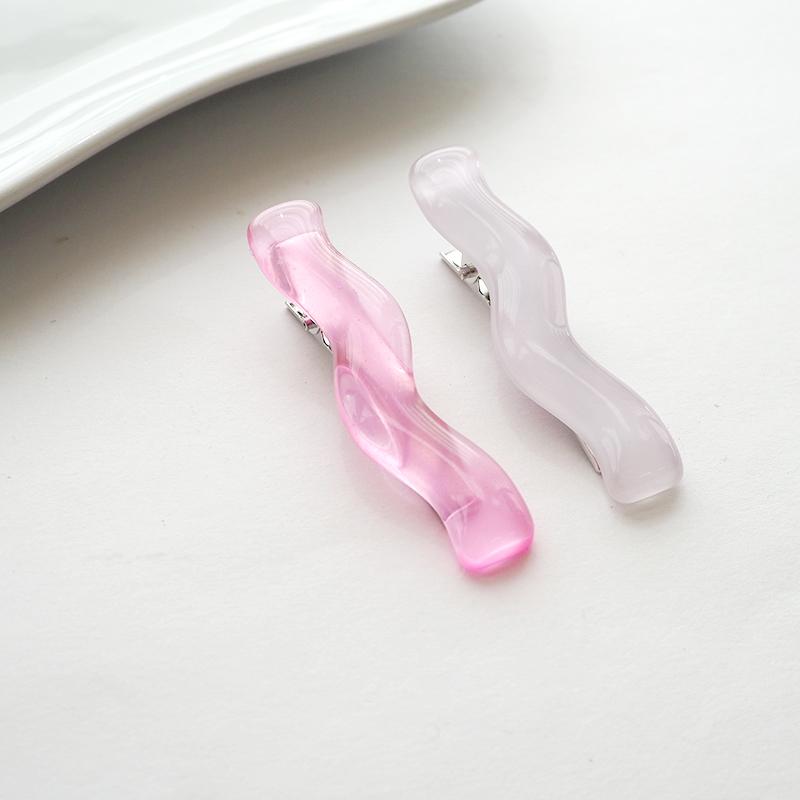 春限定 acca ヘアクリップ 2個セット 大小 薄ピンク 春限定 acca ヘア