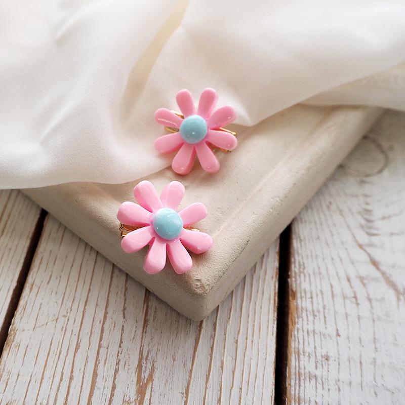 2個入り ヘアークリップ デイジー ヘアクリップ 花 フラワー
