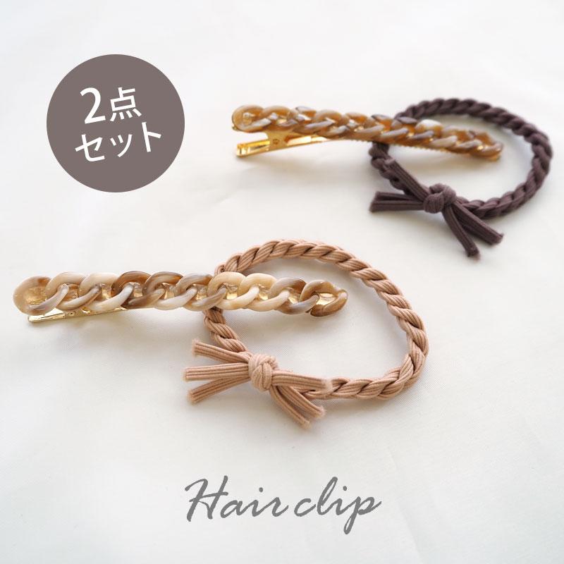 acca 美品✨ヘアクリップ&難ありヘアゴム2個セット acca 美品✨ヘア