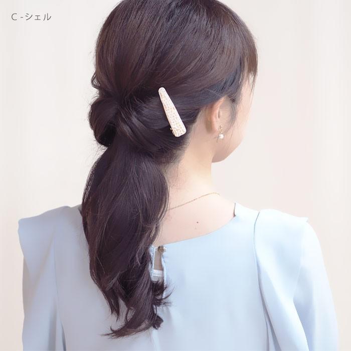 BLAZE ゴールド クリップ ガラス ビーズ ヘアアクセ ヘアクリップ