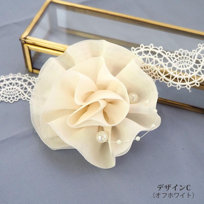 BLAZE コサージュ シフォン フラワー 直径9cm キュート ブローチ 卒業
