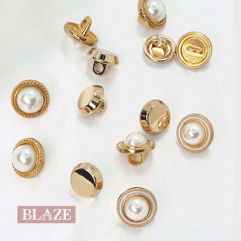 メタル ボタン シンプル シェイプ 4個 or 5個セット ハンドメイド 10mm 
