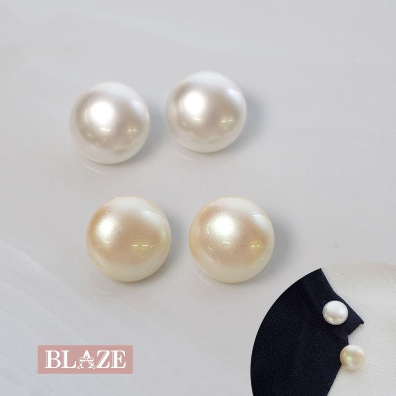 BLAZE パールボタン 直径約 13mm ハンドメイド クラフト 手芸 シンプル