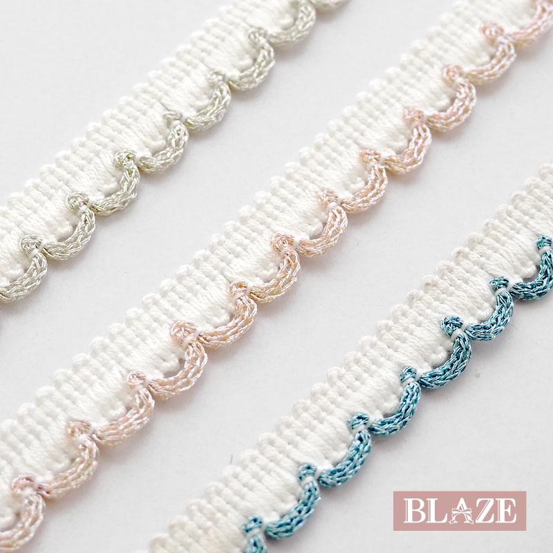 BLAZE(手芸) 50cmカット トーションレース 12mm幅 ラメ糸 BLAZE(手芸) 50cmカット トーションレース 12mm幅 ラメ糸