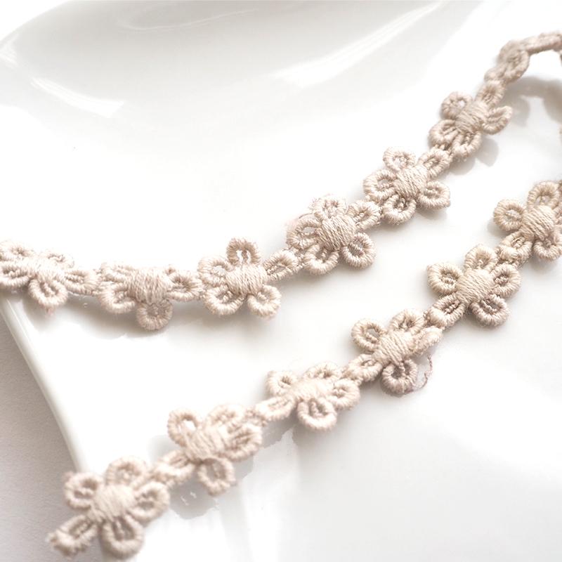 BLAZE 40cmカット コットンレース フラワー くすみカラー 幅13mm BLAZE
