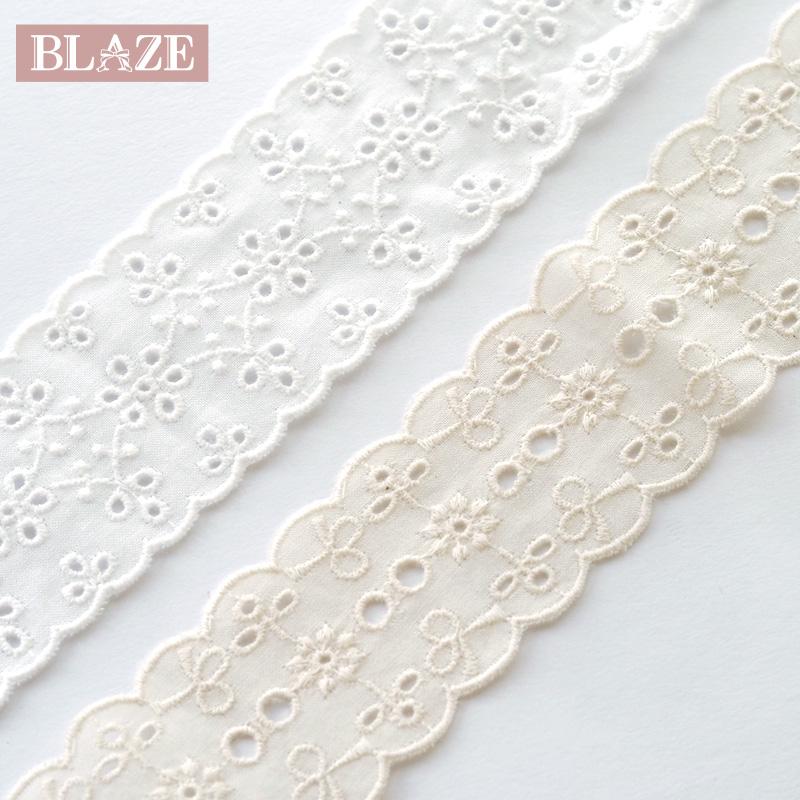 BLAZE 計り売り 30cm単位 コットン レース 透かし フラワー 3.4cm 4cm