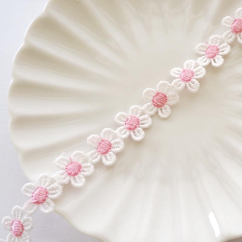 BLAZE 40cmカット レース プチフラワー 花芯カラー ハンドメイド 手芸