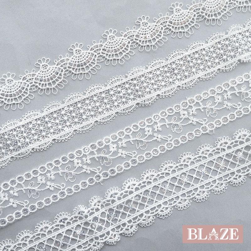 BLAZE 100cmカット ケミカル レース チュールレース 2.5cm幅〜3.5cm幅