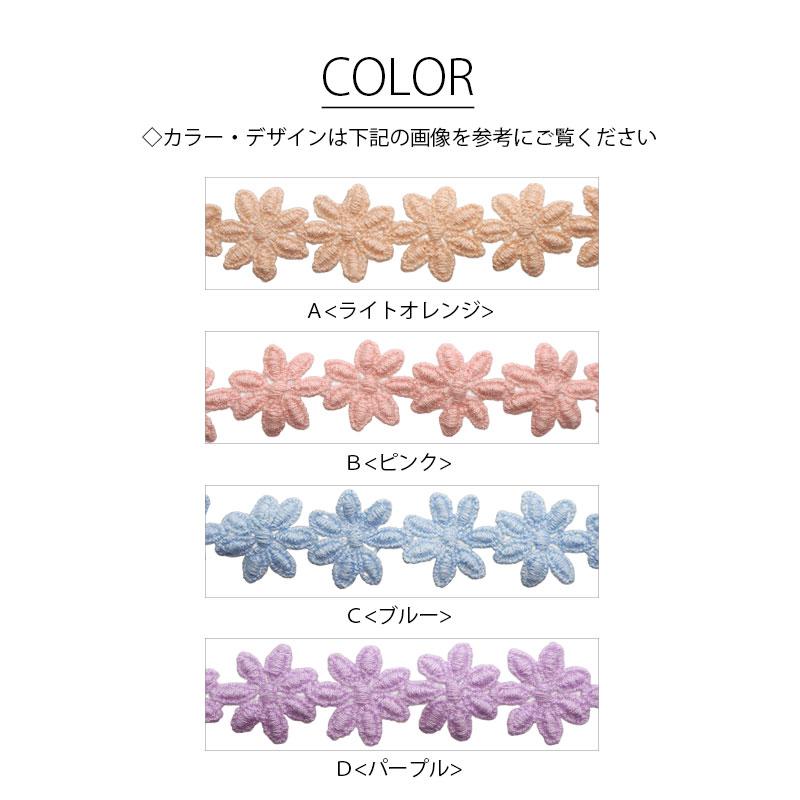 BLAZE 50cmカット コットンレース モチーフ フラワー 約2cm幅 商用利用