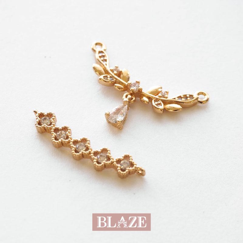 メグチャームパーツ まとめ売り BLAZE メタルチャーム 両カン カン付き ボタニカル 商用利用可能