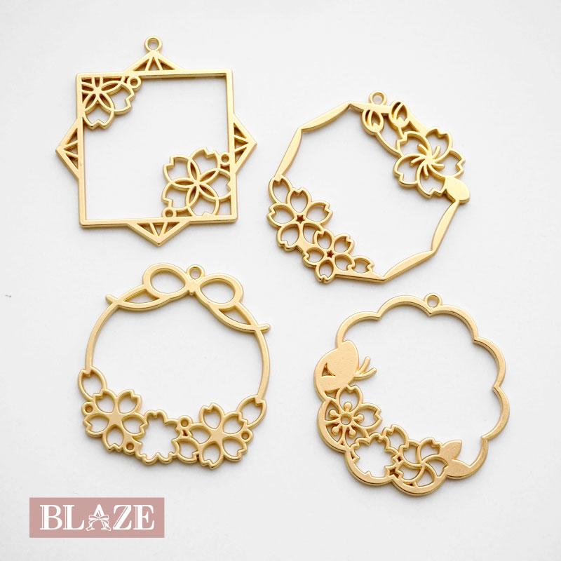 BLAZE 空枠 桜模様 ハンドメイド クラフト 手芸 手作り アクセサリー