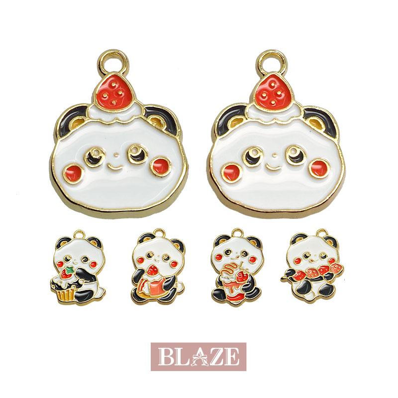 BLAZE 2個入り エポチャーム 苺ぱんだ カン付き 商用利用可 メタル