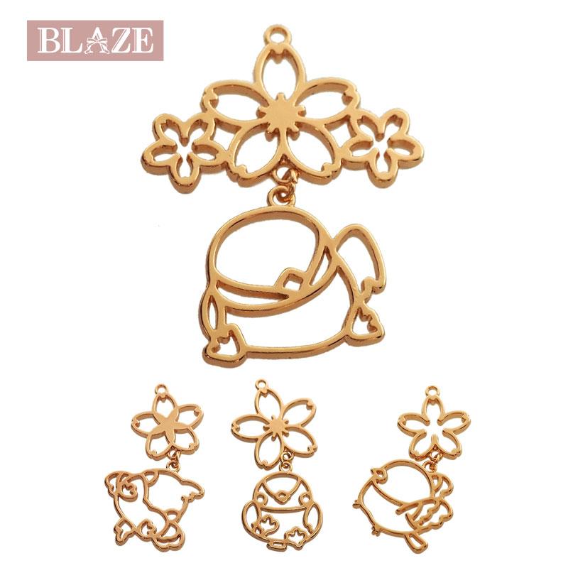 BLAZE ゆらゆら空枠 とりと桜 ゴールド 全4種 商用利用可 カン付き
